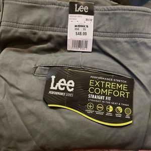 Lee straight fir brand new chinos charcoal gray. 38/32